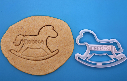 Horse Rocking Chair Custom Name Cookie Cutter Baby Shower