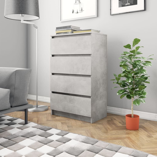 Sideboard Concrete Gray 23.6"x13.8"x38.8" Chipboard