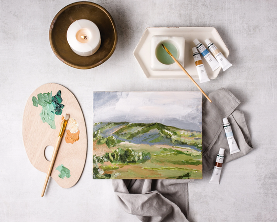 Italian Countryside Landscape Painting Kit/Impressionist Kit/Abstract Kit/Adult Kit/Landscape