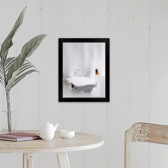 "Across the Block VIII" Black Framed Print