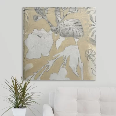 'Neutral Garden Abstract I' Jennifer Goldberger Graphic Art Print