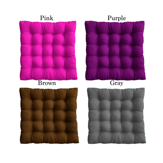 Quilted Square Chair Pads/ Indoor Cushions/ Chair Seat Cushion/ Handmade Pillows For Chairs/ Square Pillow/ Home Decor/Cushion in Assortment