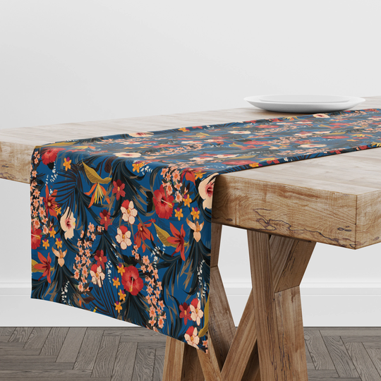 Table Runner Tropical Night | Unique Design Decor High Quality Textile & Print Made in Eu