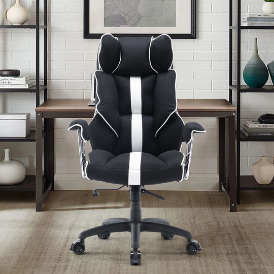 Fabric Executive High Back Adjustable Height Swivel Office Chair with Lumbar Support
