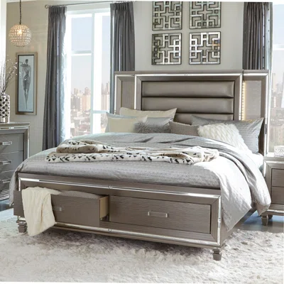 Jaeleigh Queen Storage Platform Bed