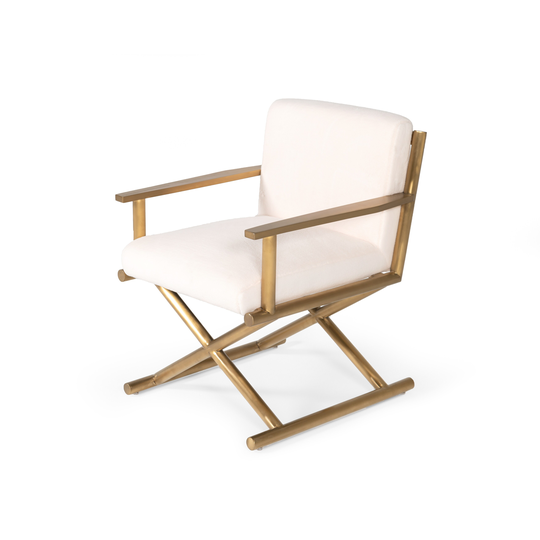 Modrest Haxtun Modern Cream Sherpa Accent Chair