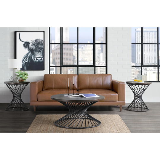 Picket House Furnishings Williams Round Coffee Table in Walnut