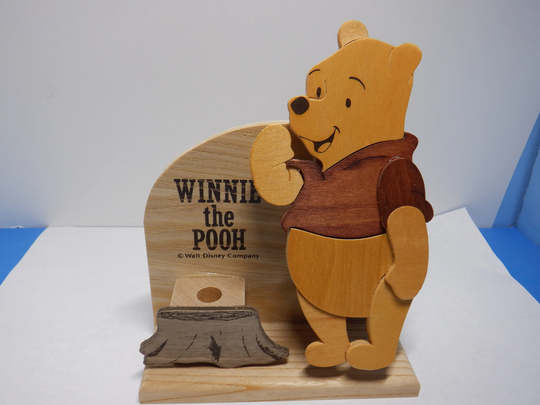 Vintage Winnie The Pooh Pencil & Note Pad Holder Japan
