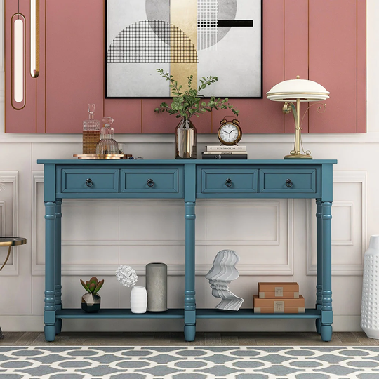 Entryway Console Table Sofa Table with Storage , Drawers and Shelf