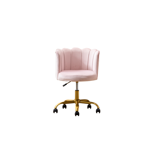Accent Chair in Velvet with Wheel