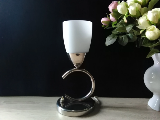 Vintage Table Lamp, Metal Original Color, Home Decor, Gift For Men