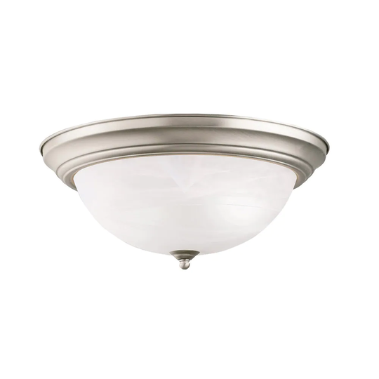 Kichler Lighting Transitional 3-light Brushed Nickel Flush Mount