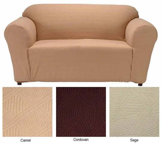 Classic Slipcovers Double Diamond Textured Fabric Chair Slipcover