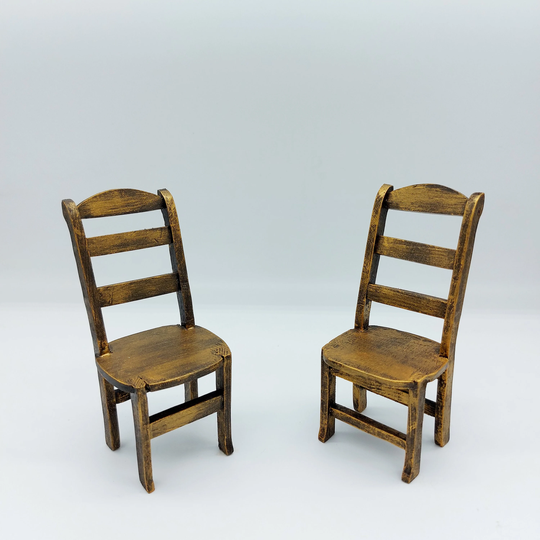 Wooden Chair 112 Scale Dollhouse Miniature, Handmade Furniture For 7 Inches Dolls