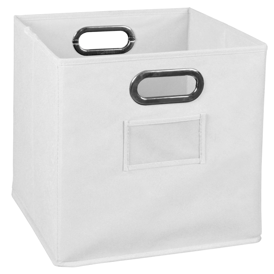 Noble Connect Foldable Fabric Storage Bin- White