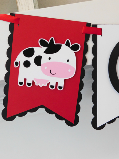 Farm High Chair Banner, Party Decorations, Birthday Banner