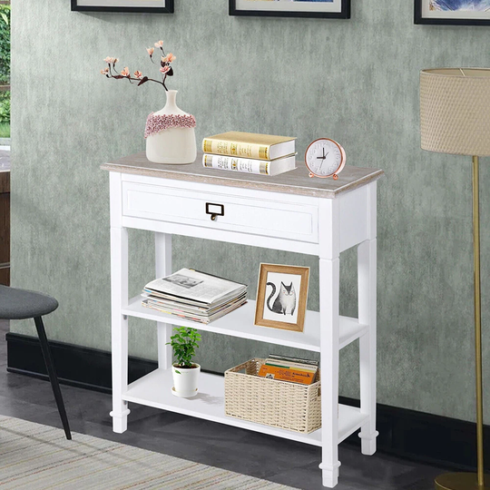Console Table Drawer and Shelf Accent Sofa Table for Entryway Hallway - 54 x 84