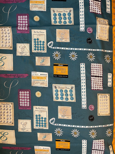 Sewing Notions in Teal Designed By Suzuko Koseki From Yuwa, Japan