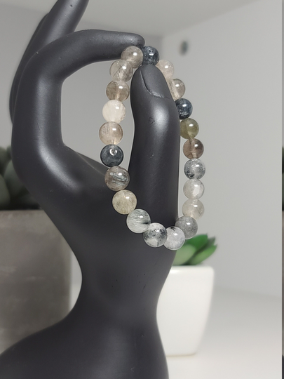 Rutilated Quartz Beaded Bracelet